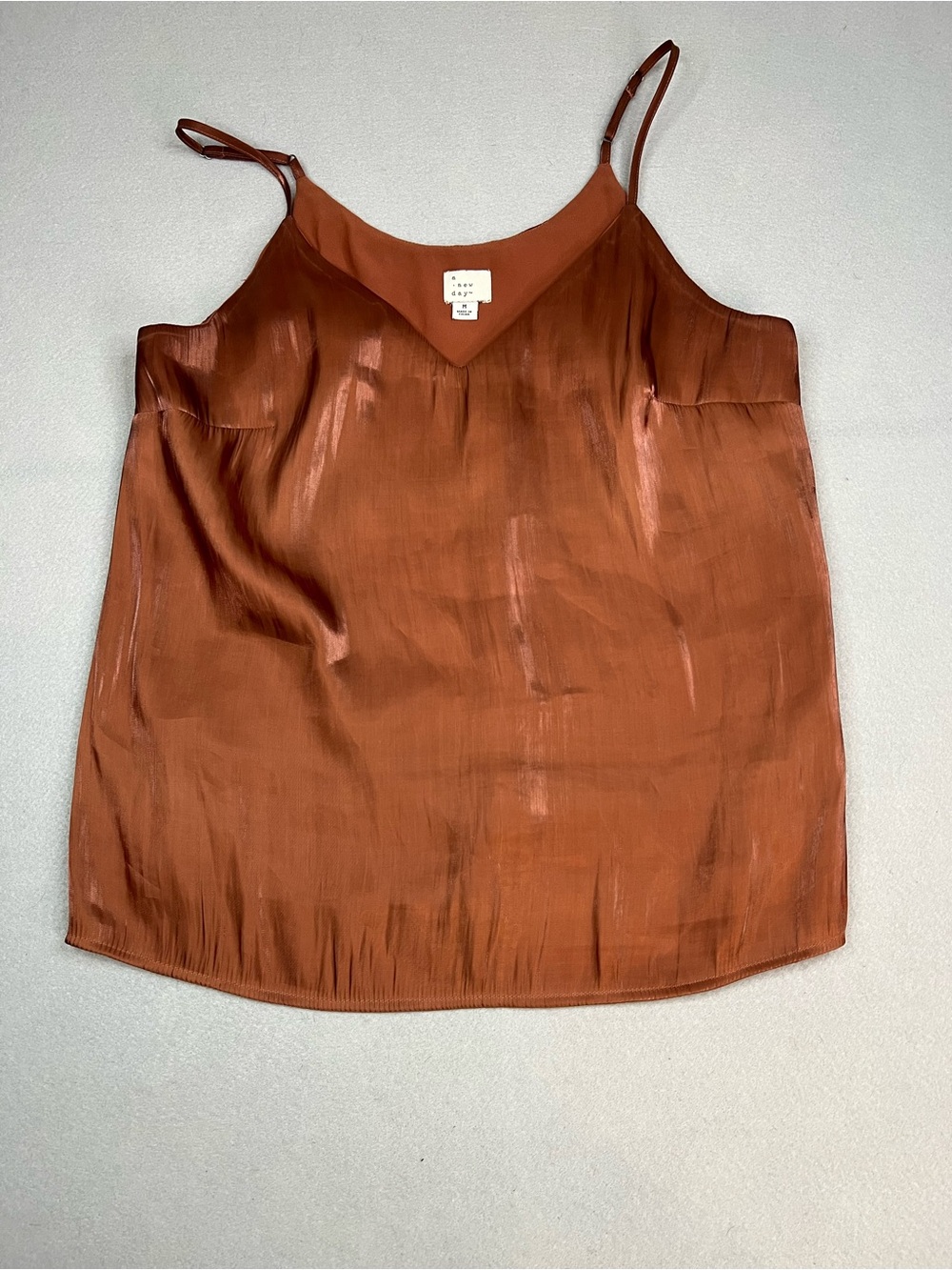 A New Day metallic bronze camisole tank top size medium